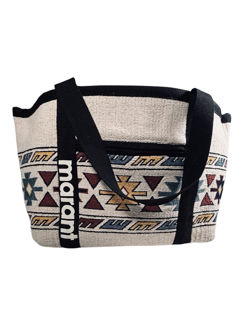 Isabel Marant Darwen Graphic Jaquard Tote Bag Boho Chic Festival Bag Travel Bag